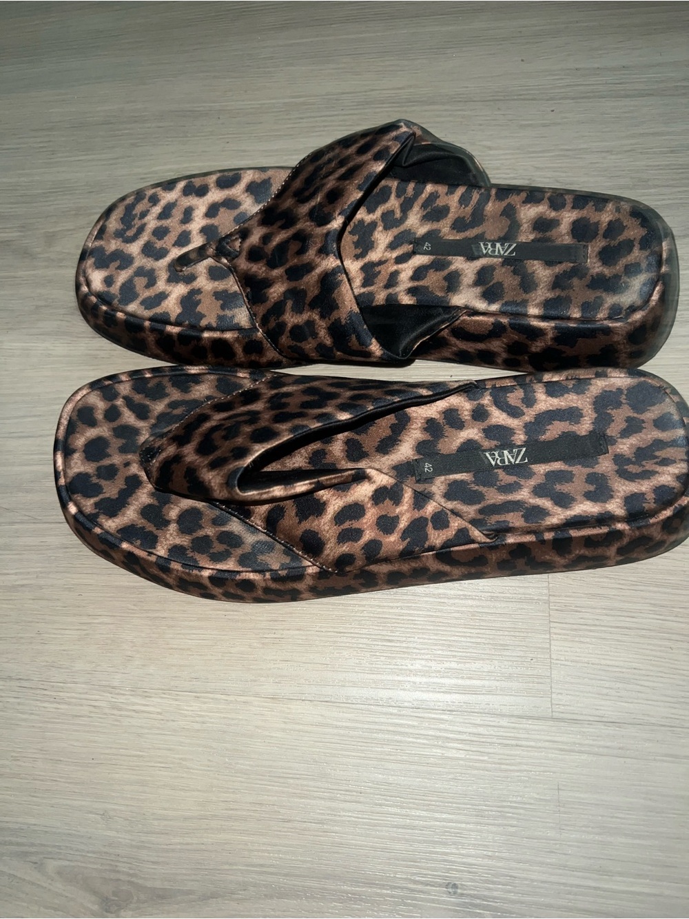 Zara Leopard Print Sandals Size 11 - Picture 4 of 16